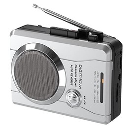 Cassette Player, Portable AM/FM Pocket Radio and Voice Audio Cassette Recorder, Personal Audio Walkman with Built-in Speaker and Headphones