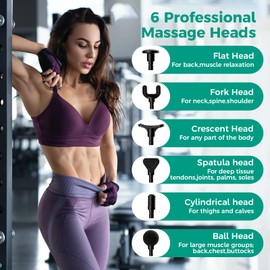 LINGTENG Massage Gun, Portable Massage Gun with Carry Case, Massage Gun Deep Tissue for Type-C Charging, Gifts