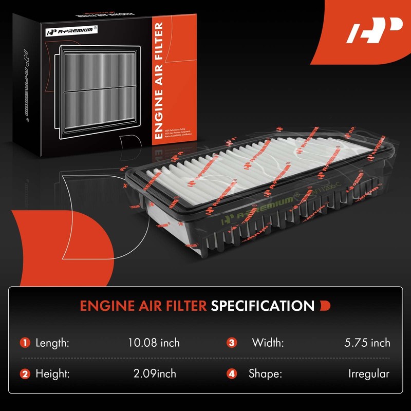 A-Premium 2-PC Engine & Cabin Air Filter with Activated Carbon