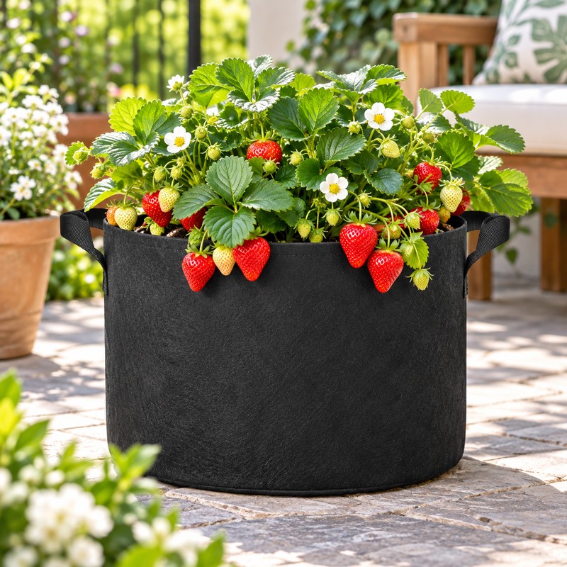 Felt Grow Bags for Vegetables, Strawberries & Flowers – Breathable