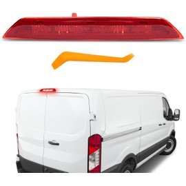 TOP-MAX LED Third Brake Light Compatible with 2015-2023 Ford Transit 150 250 350 350HD, Red Lens Rear Center High Mount 3rd Stop Lamp Replace for BK3Z-13466-C BK3Z-13466-A