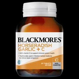 Blackmores Horseradish Garlic + C 50 Tablets (Expiry 04/2026)