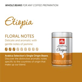 illy Coffee Beans, Arabica Coffee Beans Selection, Ethiopia, 250 g