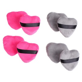 TOVINANNA 8pcs Heart Shape Loose Powder Puff Soft Cosmetic Sponges for Makeup Application for Face Foundation and Setting Powder and Washable Design Grey