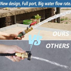 SNUTUYA Brass Garden Hose Shut Off Valve Full Flow, Heavy Duty 1-Way No Restricted-Flow Water Shut-Off Connector, 3/4"GHT Garden Hose Ball Valve Long Handle