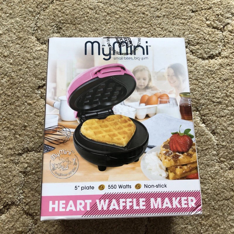 Nostalgia My Mini Heart Waffle Maker Small Bites Big Yums