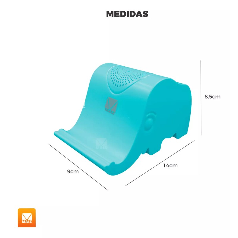 Maíz Bocina Bluetooth Inalambrica Usb Soporte Celular Elefante