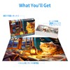 CHengQiSM 100 Piece Jigsaw Puzzle Large Piece Cat Reading Book