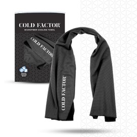 COLD FACTOR - Toalla de enfriamiento instantáneo, toalla de enfriamiento deportiva con UPF 50+ y protección reflectante, absorción de humedad, enfriamiento evaporativo sin químicos para clima cálido