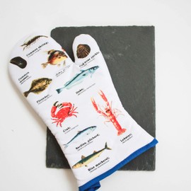 Gift Republic Sea Life Oven Mitt, Fabric, Multi, 33x18x0.3 cm