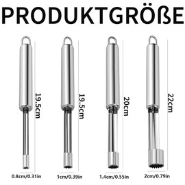 4 Different Sizes Apple Corer Apple Corer Apple Corer Apple Core Cutter Is A Great Helper For Cutting Fruits, Apple Cutter For Apples And Pears Exfoliating Hawthorn Red Date Cherry