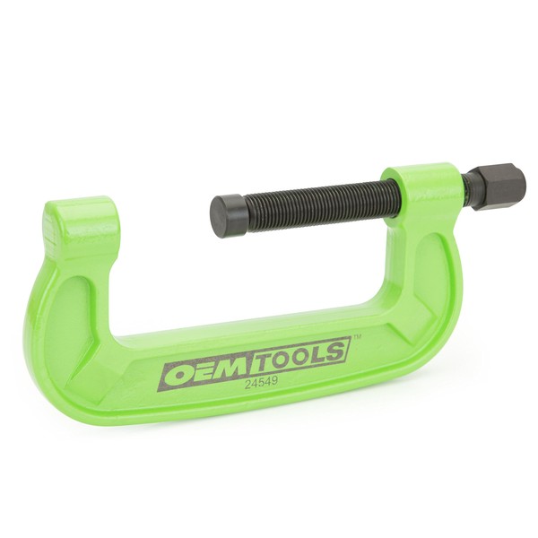 OEMTOOLS 24549 Automotive Bearing Cup Installer, Bearing Clamp, Medium and Light Duty U Joint Installer, Drive Shaft Tool, Impact Rated Steel C Clamp with Magnets