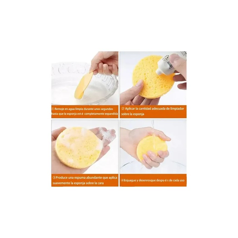 30 Pzs Esponja Facial Comprimida Para Limpieza Y Exfoliación