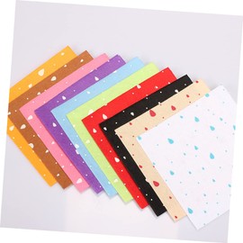 Hohopeti 20Pcs 10 Colors Nonwoven Fabric Sheets Raindrop Pattern DIY Felt Cloth for Crafting Easy to Cut and Paste for Handmade Decorations