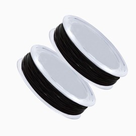 2 Pieces Black Nylon Thread Invisible String, 0.8 mm Tarnish Resistant Jewelry Beading Wire, Black Invisible Bracelet String, for Hanging Decorations, Crafts and Jewelry Makinga