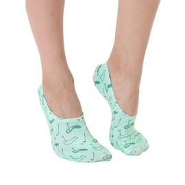 Living Royal Low Cut Liner Socks | Graphic With Rubber Grip | 100% Polyester, Plush and Vibrant Designs - Fun for Men and Women, Comfortable and Lightweight, Unisex (Golf Tee)