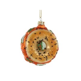 Bagel with Lox | Cody Foster Vintage-Inspired Glass Blown Collectible Christmas Ornament