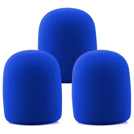 LEFXMOPHY SM57 Pop Filter for Shure SM57 / 545 / Beta SM57A Series Mics Replacement for A2WS Microphone Spongue Windscreen 3-Pack Blue Foam Cover