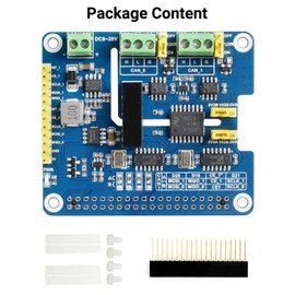 Waveshare 2-Channel Isolated CAN FD Expansion HAT for Raspberry Pi CAN FD Support Multi Onboard Protection Circuits