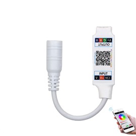 Mini controlador RGB Bluetooth DC 5 V 12 V 24 V Music BT Smart APP Controlador de tira de luz para tira LED RGB (Mini DC Bluetooth blanco)