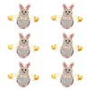 6PCS Easter Napkin Rings Enamel Egg Bunny Napkin Holder Rings