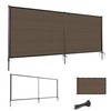 Goleray 5'Hx12'W Outdoor Freestanding Privacy Screen Fence Panels with Iron