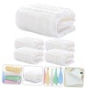 LIFKOME 5Pcs Washcloths Burping Cloths for Newborns Soft Absorbent Face