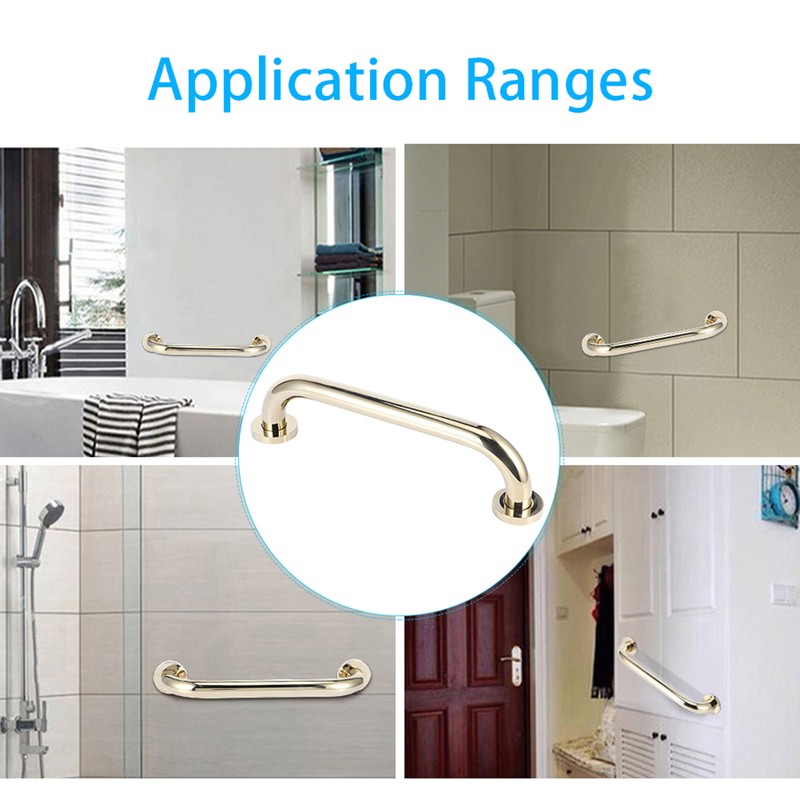 Bathroom Accessory Gold Copper Bathtub Hand Bar Anti-Skid Handle for