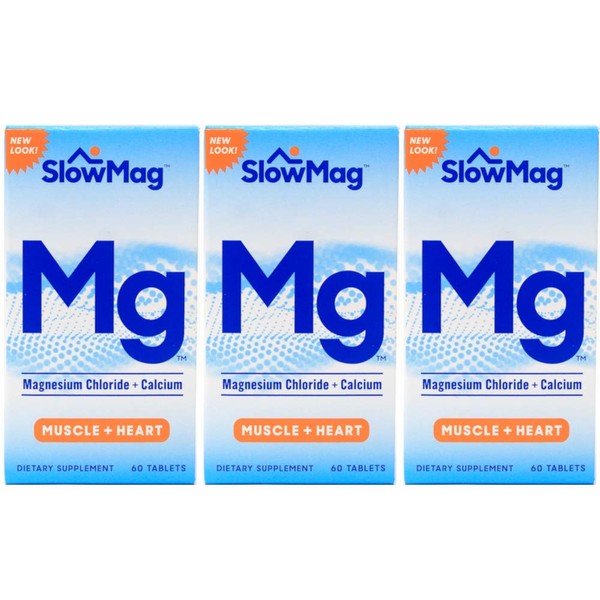 Slow Mag Magnesium Chloride and Calcium, 60 Tablets each (Value