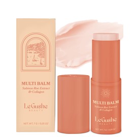 LE GUSHE All-in-One Face Balm Stick - Under Eye Brightener, Anti-Aging Under Eye Balm Stick with Salmon Roe Extract & Collagen - For Fine Lines & Wrinkles - Use on Face, Forehead, Neck