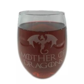 Magnolia Studio GoT Game of Thrones Mother Of Dragons Stemless Wine Glass Engraved Daenerys