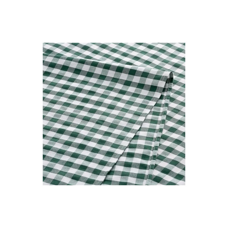 GAMUSI Pack of 6 Green Gichy Checked Cotton Napkins Heavy