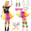 Hifot 80s Outfit Women's Accessories, Costume 80s Retro Neon Tutu