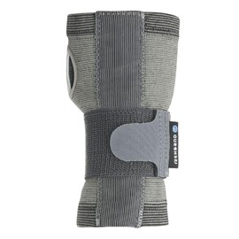 Rehband QD Wrist Brace, Knitted Wrist Support, Hand Stabilisation, Colour: Grey, Size: L