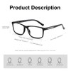 2 Pack Prescription-Quality Durable Frame Progressive Reading Glasses, Blue Light