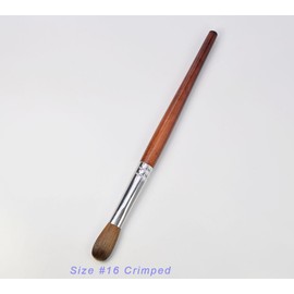 EX Kolinsky Acrylic Nail Brush for Acrylic Powder Manicure Pedicure - Size #16 (Crimped)