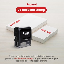 Promot Do Not Bend Self Inking Rubber Stamp - Packaging, Shipping, Moving, Business Supplies, Red Ink