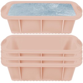 Extra Large Ice Block Molds - 4 Pcs for Ice Bath or Coolers, Big Silicone Cube Molds for Cold Plunge Tub Chiller, Reusable Tray for Storing and Freezing, Easy Release