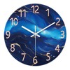 Glass Wall Clocks Battery Operated 14 Inch Modern Abstract Wall