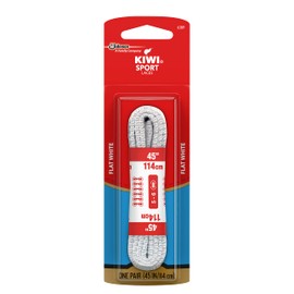Kiwi Shoe laces, 45 in, athletic white, 1 ct
