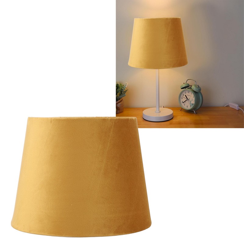 Fabric Lampshade E27 E14 Velvet Conical Decorative Lamp Replacement Shade