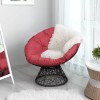 Costway Rattan Papasan Chair Ergonomic Design 360-degree Swivel with Soft