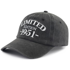Xullaxth Limited Edition 1950 1951 1952 1953 1954 1955 1956 1957 1958 1959 Hat for Men Women, Adjustable Cotton Baseball Cap, 1951 Black, One Size