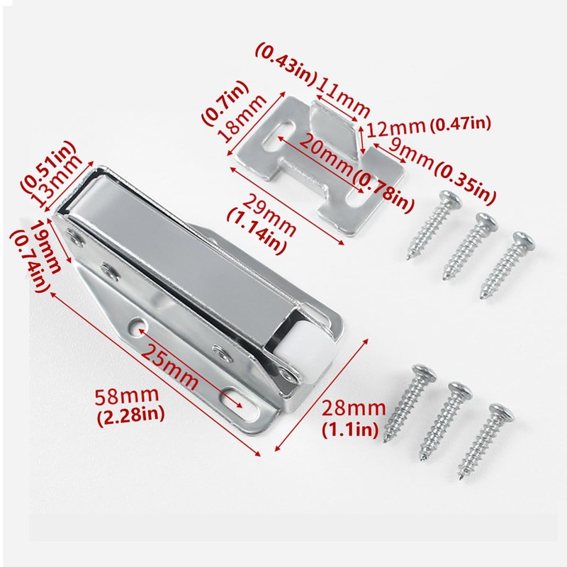 5 Sets Mini Automatic Rebound Cabinet Door Lock Push to