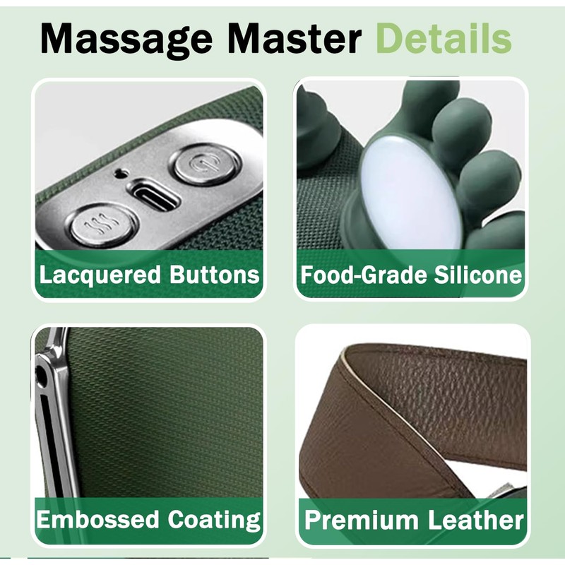 Huprh Neck Massager with Heat, 2026 New Electric Shiatsu Neck