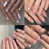 nooepc NOOEPC 7 Sheets Metallic Mirror Silver Nail Stickers Nail