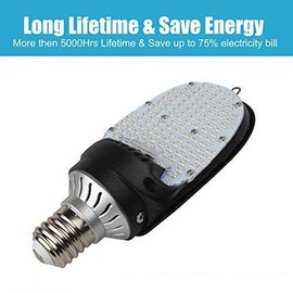 54W LED Corn Bulb Rotatable Mogul Base E39 Led Corn Light 7300Lm (200W Metal Halide Eq.), 5000K Daylight,180° Beam Angle Outdoor Area Lighting for Shoebox Parking Lot Lighting Fixture,Wall Pack,Street