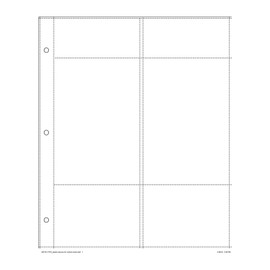 C.R. Gibson 10 Count Kitchen Recipe Binder Pocket Page Refill, By Iota Chic, 2 Pockets Per Sheet, Fits 4" x 6" - Clear