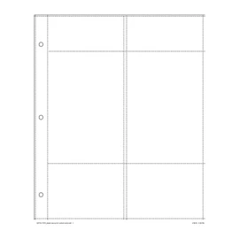 C.R. Gibson 10 Count Kitchen Recipe Binder Pocket Page Refill, By Iota Chic, 2 Pockets Per Sheet, Fits 4" x 6" - Clear