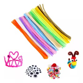 Misorel Set 100 Limpia Pipas + 10 Lápiz Infinito Manualidades